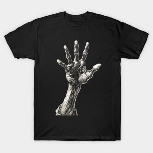 Happy Halloween: Reach Out and Touch Someone on a Dark Background T-Shirt